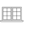 Icon of a casement window.