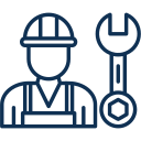 Icon of Professional worker with wrench