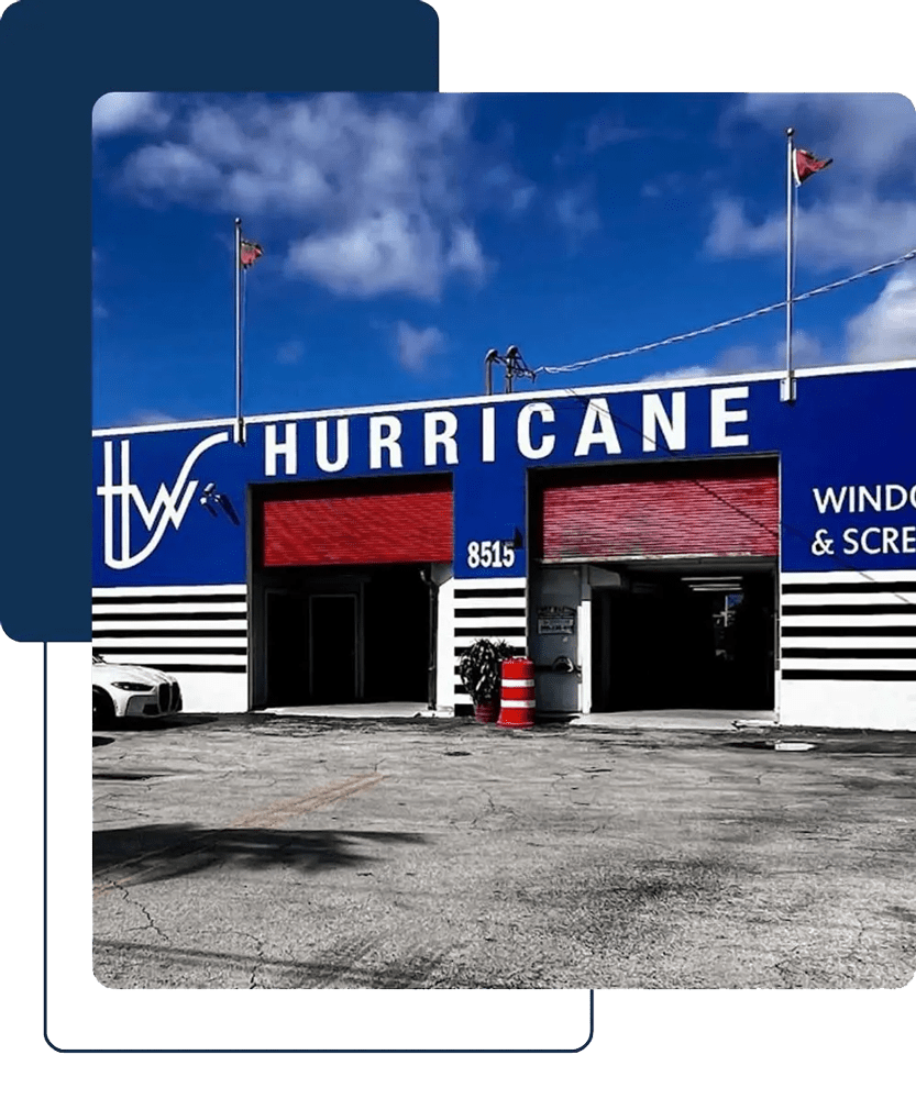 Exterior view of Hurricane Windows & Screens warehouse